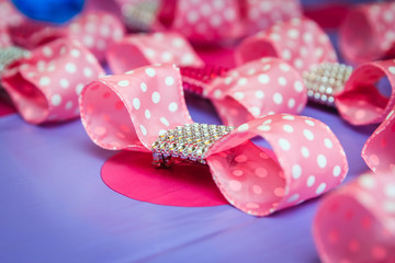 Pink Bows with Gems 2