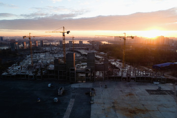Construction of an amusement park in Moscow.