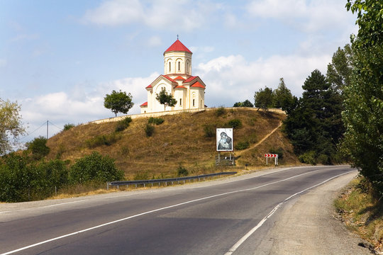 Seven-day cathedral on the hill in Surami.