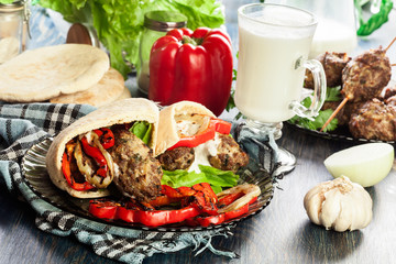Tasty kofta kebab