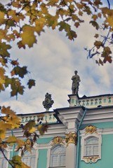 Fototapeta na wymiar Old architecture of Saint Petersburg, Russia. Color photo.