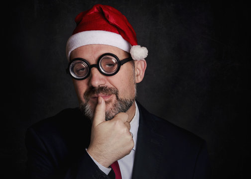 hombre gracioso en navidad 