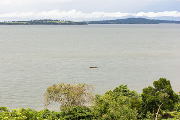Lake Victoria visible from the little village of Busagazi in Uganda, Africa. Shot on May 03 2017.