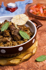 Rice with spices and meat