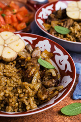 Rice with spices and meat
