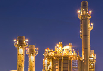 Close up Industrial view at oil refinery plant form industry zone with sunrise