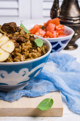 Rice with spices and meat