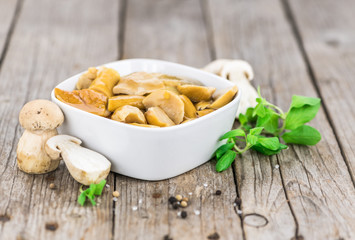Fresh made Preserved Porcinis
