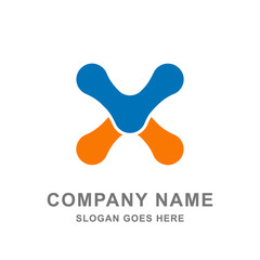 X Letter Technology Modern Font Logo Vector Icon 