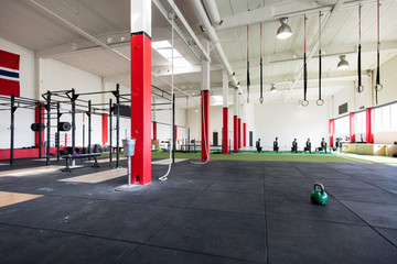 Kettlebell On Carpet In Gym