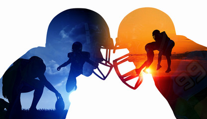 American football game . Mixed media