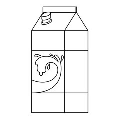 milk carton icon in monochrome silhouette