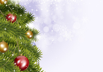 Fototapeta na wymiar Bright Holiday Xmas Tree Background