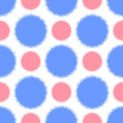 Seamless pattern with abstract furry circle