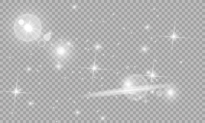 Glow light effect. Star burst with sparkles.Sun.