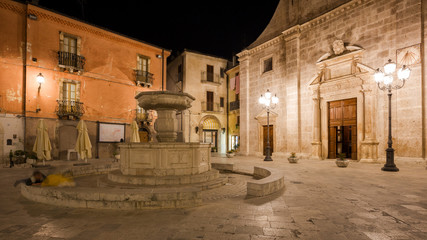 Pacentro (L'Aquila, Italy) - Night landscape of the little ancient town