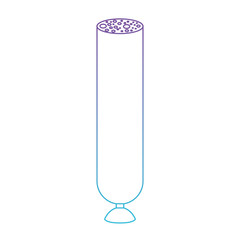 sausage piece icon in degraded purple to blue color contour