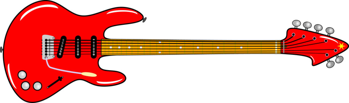 E-Gitarre in rot