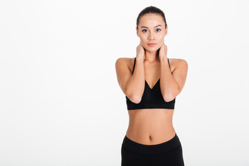 Naklejka premium Amazing young sports woman