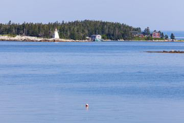Fototapeta na wymiar Indian Harbour Lighthouse in Nova Scotia