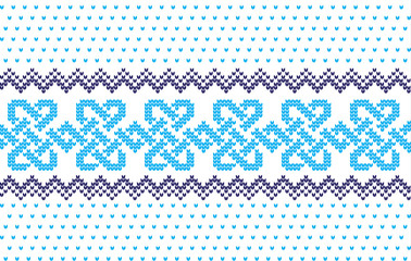 Winter festive Christmas knitted pattern woolen knitted