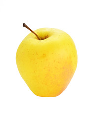 yellow apple on a white background.