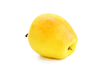 yellow apple on a white background.