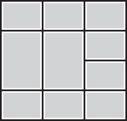 Vector frame for photos and pictures, photo collage, photo puzzle