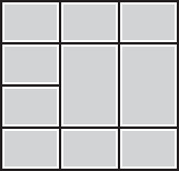 Vector frame for photos and pictures, photo collage, photo puzzle