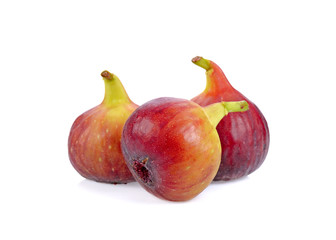 fresh figs on white background