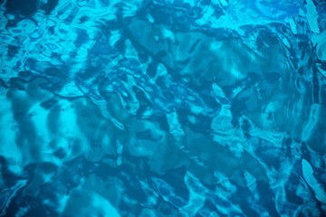 Blue abstract water surface, top view