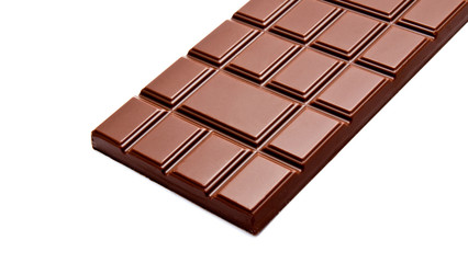 Dark milk whole chocolate isolated on a white
