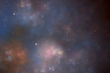 Naklejka premium Abstract starry nebula universe texture background