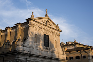 View of the church of Rector's Church San Girolamo Dei Croati in Ripetta, Rome