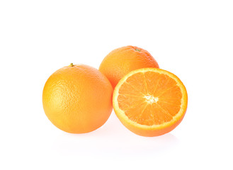 fresh orange on white background