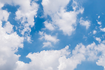 bright sky and white cloud under the sun light