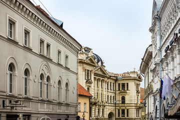 Fototapeta premium antique building view in Old Town Vilnius, Lithuanian