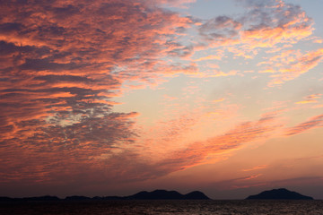 玄界灘の夕焼け