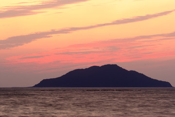 玄界灘の夕焼け