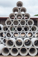 Drainage pipe. Sewer pipes used for drainage construction.