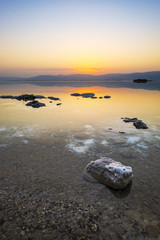 Dead sea sunrise. Israel resort