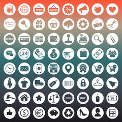 E commerce and shopping icon collection. Flat vector illustration