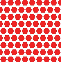 Hexagon pattern red background.