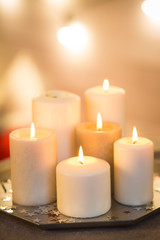 Fototapeta na wymiar candles in the interior