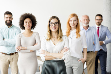 Group of business people standing in the office