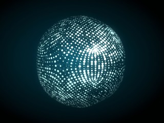 Dots colorful globe, abstract graphics 