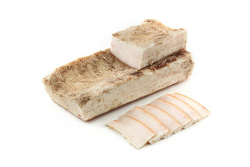 bacon on white background