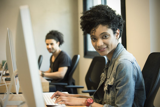 Woman working in office