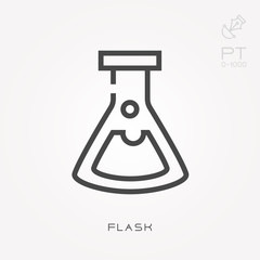 Line icon flask