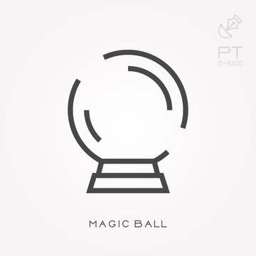 Line Icon Magic Ball